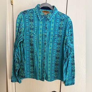 Women’s Turquoise Wrangler Corduroy Pearl Snap